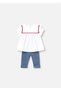 Baby Girl 4-Piece T-Shirt Leggings Set Red 1736 - 2