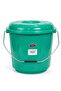 Plastic Bucket with Lid – 5 L – Green – Durable Storage Bucket for Water, Cleaning