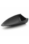 Hi-Luxe Black Melamine Leaf Snack Serving Plate