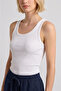 Gaia White 100% Cotton Basic Undershirt - 3