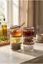Set of 6 Glass Breakfast Cappuccino Color Transparent Storage Containers with Lids 425 Cc - 3