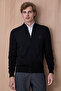 Trevor Black 100% Cotton Knitted Cardigan
