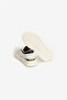 Shiny Leather Platform Women's Sneaker White - 4