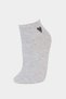 F5628Axkr1 Multi-Colored Women's 5-Piece Cotton Booties Socks - 5
