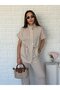 Smocked short sleeve parachute modal suit stone - 7