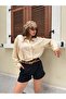 قميص نسائي فاخر كبير الحجم بنقشة ذاتية الصنع 31080 - 2