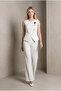 Women's Ecru Double-Breasted Button Detail Vest and Pants Suit Yy101397 - 3