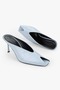 Women's Selia Baby Blue Leather Heeled Slippers - 3
