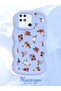 Redmi 10C Compatible Shockproof Simple Blue Silicone Phone Case Cover Flower Pattern - 2