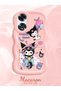 Oppo A60 Compatible Shockproof Simple Pink Silicone Phone Case Kuromi Pattern - 2