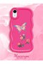 iPhone Xr Compatible Shockproof Simple Red Silicone Phone Case Butterfly Pattern - 2