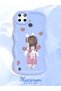 Realme C21Y Compatible Anti-Knock Simple Blue Silicone Phone Case Girls Pattern - 2