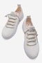 Women's Knitwear Stoned Lace-Up Shoes White - 5