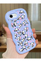 iPhone 8 Compatible Shockproof Simple Blue Silicone Phone Case Panda Pattern