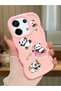 Simple Pink Silicone Phone Case Compatible with Poco X6 5g Shockproof Design Panda Pattern - 2