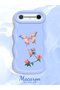 Tecno Spark Slim Compatible Shockproof Simple Blue Silicone Phone Case Butterfly Pattern - 2