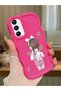 Samsung Galaxy A24 Compatible Shockproof Simple Red Silicone Phone Case Girl Pattern