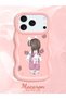iPhone 17/18 Pro Max Compatible Shockproof Simple Pink Silicone Phone Case Girl Pattern - 2