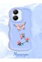 Poco X7 Pro Compatible Shockproof Simple Blue Silicone Phone Case Butterfly Pattern - 2
