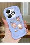 Simple Blue Silicone Phone Case Kitty Pattern Compatible with Infinix Smart 8 Shockproof - 2