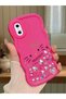 iPhone X Compatible Shockproof Simple Red Silicone Phone Case Hello Kitty Pattern