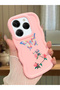 Tecno Spark 20 Pro Compatible Shockproof Simple Pink Silicone Phone Case Butterfly Pattern