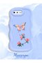 iPhone 7 Plus Compatible Shockproof Simple Blue Silicone Phone Case Butterfly Pattern - 2