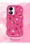 Vivo Y02S Compatible Shockproof Simple Red Silicone Phone Case Cover Flowers Pattern - 2