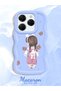 Tecno Spark 20 Pro Compatible Shockproof Simple Blue Silicone Phone Case Girl Pattern - 2