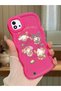 Simple Red Silicone Phone Case Kitty Pattern Shockproof Compatible with Realme C11 2021 - 2