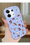 Poco X6 5g Compatible Shockproof Simple Blue Silicone Phone Case Flowers Pattern