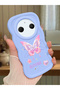 Redmi A3 Pro Compatible Shockproof Simple Blue Silicone Phone Case Butterfly Pattern
