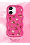 Poco C65 Compatible Shockproof Simple Red Silicone Phone Case Cover Flower Pattern - 2