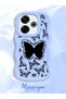 Redmi 13 Compatible Shockproof Simple Blue Silicone Phone Case Butterfly Pattern - 2