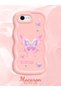iPhone 7 Compatible Shockproof Simple Pink Silicone Phone Case Butterfly Pattern - 2