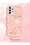 Samsung Galaxy A73 Compatible Shockproof Simple Pink Silicone Phone Case Cover Flower Pattern - 2