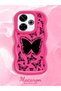 Xiaomi Redmi 13X Compatible Shockproof Simple Red Silicone Phone Case Butterfly Pattern - 2