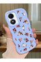 Vivo Y02S Compatible Shockproof Simple Blue Silicone Phone Case Cover Flower Pattern