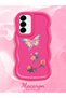 Samsung Galaxy A56 Compatible Shockproof Simple Red Silicone Phone Case Butterfly Pattern - 2