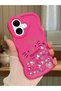 حافظة هاتف من السيليكون الأحمر البسيط المقاوم للصدمات متوافقة مع هاتف iPhone 16 Plus بنمط Hello Kitty