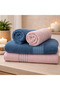 4-Piece Bath Towel Set 100% Cotton Premium Soft Absorbent Towel Set Hand and Face Towel Set Bathhouse Set - 2