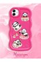 Simple Red Silicone Phone Case Panda Pattern Compatible with Samsung Galaxy A04 Shockproof