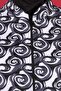 Abstract Patterned Fully Covered Hijab Swimsuit Black Adjustable Waist 3-Piece Water-Repellent Fabric - 5