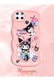 Realme C21Y Compatible Shockproof Simple Pink Silicone Phone Case Kuromi Pattern - 2