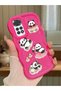 Simple Red Silicone Phone Case Panda Pattern Compatible with Redmi Note 11 Shockproof - 2