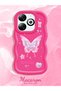 Infinix Smart 8 Compatible Shockproof Simple Red Silicone Phone Case Butterfly Pattern - 2