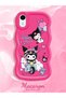 iPhone Xr Compatible Shockproof Simple Red Silicone Phone Case Kuromi Pattern - 2
