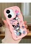 Poco C65 Compatible Shockproof Simple Pink Silicone Phone Case Kuromi Pattern