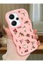 Redmi Note 13 Pro Plus 5g Compatible Shockproof Simple Pink Silicone Phone Case Flower Pattern