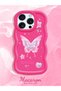 iPhone 16 Pro Compatible Shockproof Simple Red Silicone Phone Case Butterfly Pattern - 2